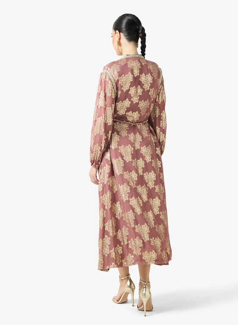 Threadz by Ajooni Floral Print Dress